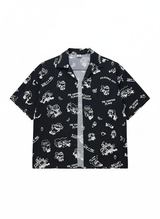 佐丹奴男装【小黄人联名款】满印全棉短袖牛津纺衬衫01045251 商品图0