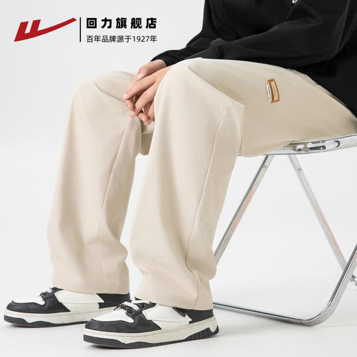 回力直筒裤子男士春秋季宽松休闲裤男生长裤美式cleanfit垂感男裤 商品图4