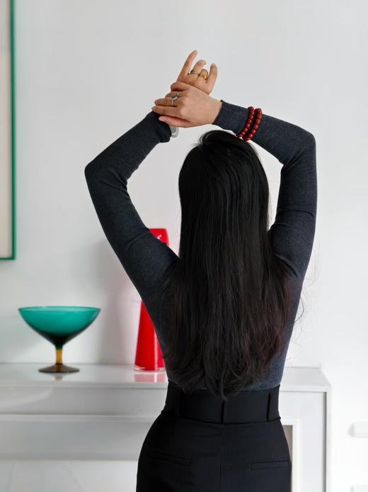 半高领羊绒衫-远山黛 商品图12