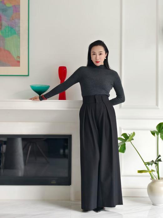 半高领羊绒衫-远山黛 商品图2