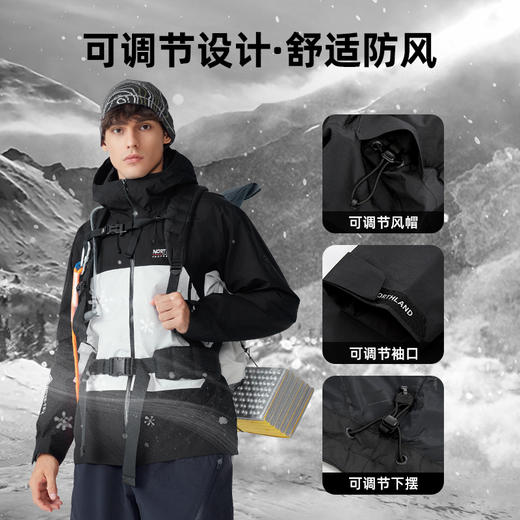 【全网比价】诺诗兰GORE-TEX冲锋衣PICH系列高防水高透气户外徒步登山夹克外套NWJEH5705S 商品图1