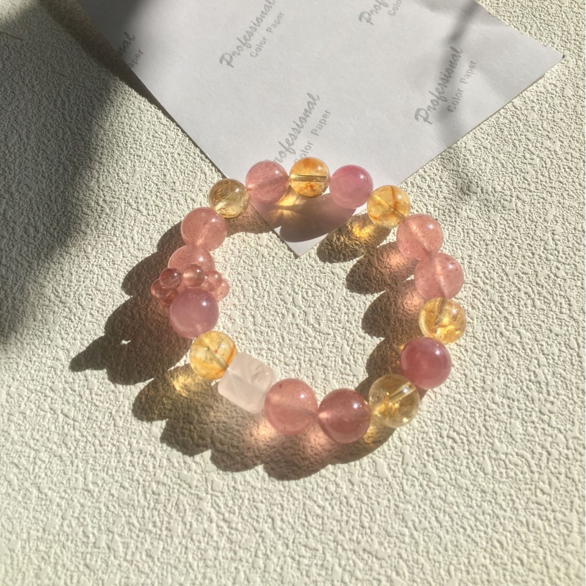 钻石豪门13000积分天然草莓晶黄塔晶原创水晶手串