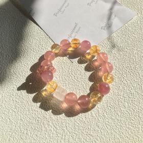 钻石豪门13000积分天然草莓晶黄塔晶原创水晶手串
