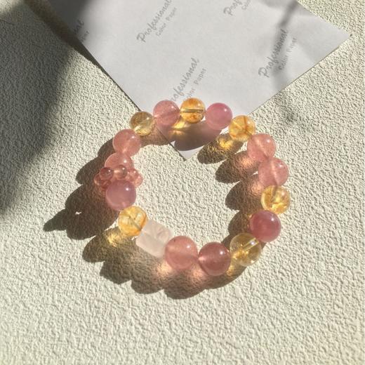 钻石豪门13000积分天然草莓晶黄塔晶原创水晶手串 商品图0