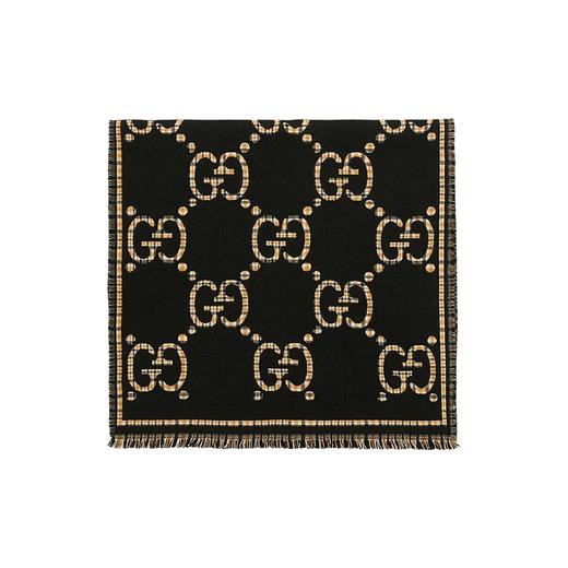 【双12特惠】【送礼盒礼袋】Gucci古驰爆款围巾披肩 格纹GG女士男士羊毛双面围巾 商品图3