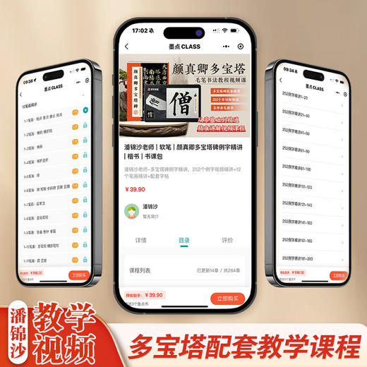 【书+课程】颜真卿多宝塔碑楷书字帖原碑全文收录例字放大视频教程墨点字帖 商品图9