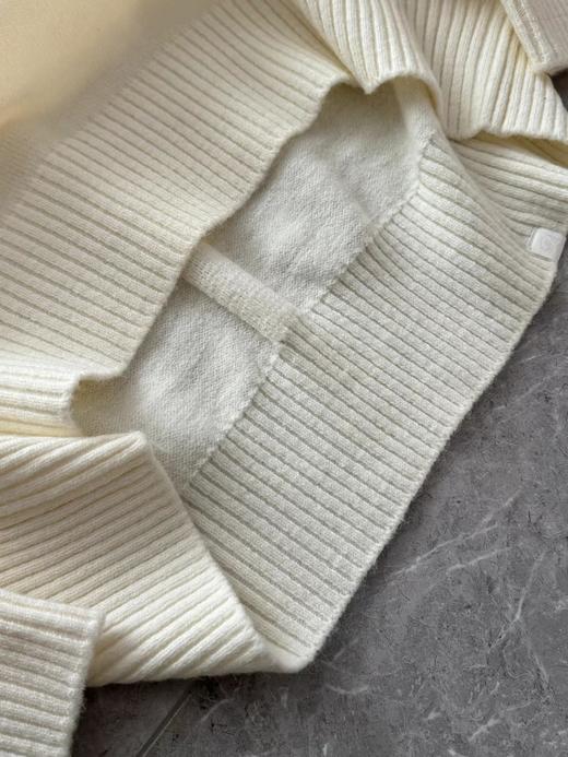 D120436秋冬慵懒松感弛暖糯羊绒质感男士半拉链针织衫 商品图10