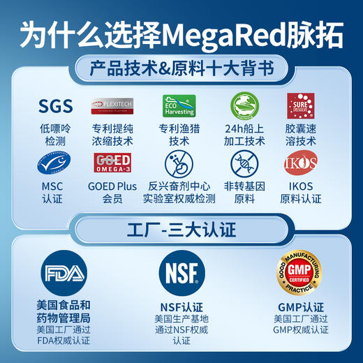MegaRed脉拓精萃磷虾油750mg 80粒 商品图11