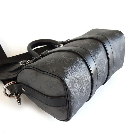 【95新】LV路易威登KeepallM46271黑武士黑老花keepall 25手提单肩包中性款 241125NJT12 商品图5