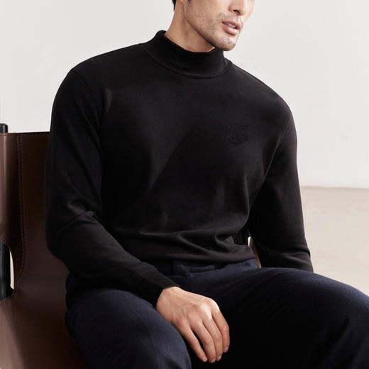 【单拍不发！89元2件，118元3件】虎头刺绣男士双面绒打底衫｜双面德绒，一件顶两件，轻盈又保暖！万针刺绣，有风骨显品味！ 商品图5