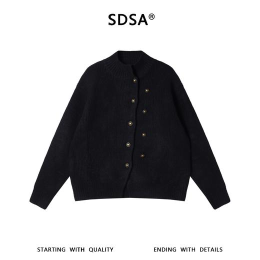 48868SDSA男士秋冬新款痞帅男装韩版简约纽扣立领毛衣百搭慵懒风针织衫 商品图1