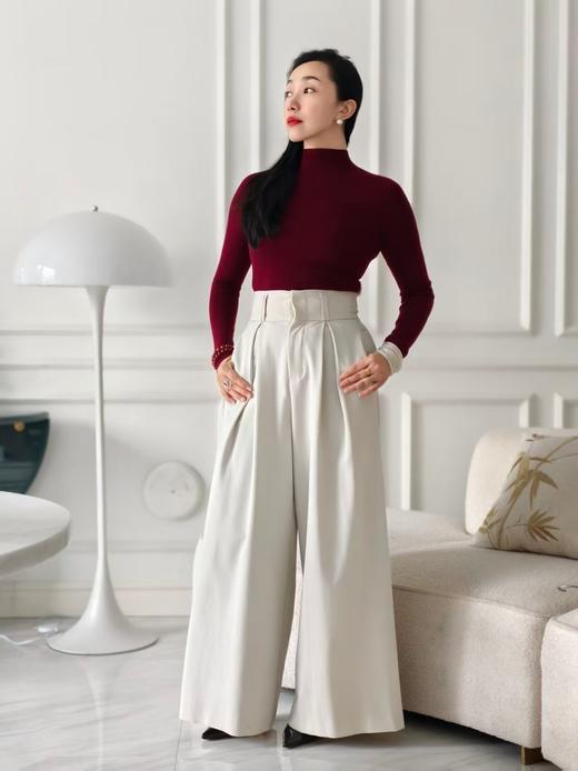 半高领羊绒衫-绛玉念 商品图10