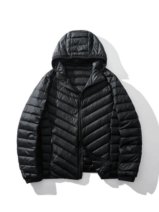 D120401保暖不臃肿！90白鸭绒排骨羽绒服可收纳轻量化户外运动休闲连帽羽绒服！ 商品图10