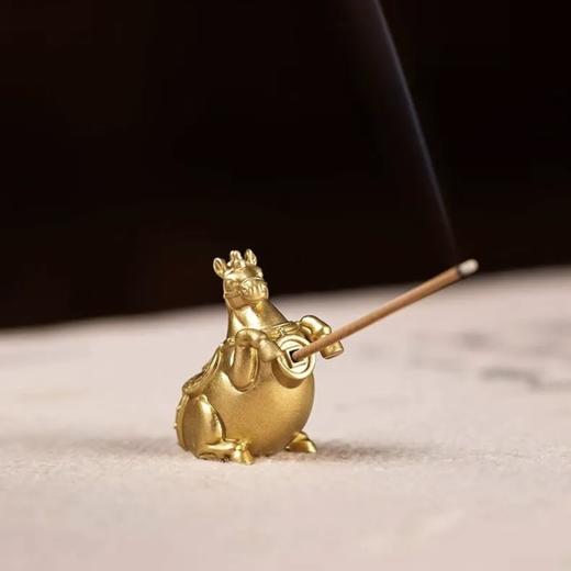 【马到成功·小铜马香插】买就送线香｜敦煌福泽马到成功小铜马摆件家用室内香插香薰 商品图6
