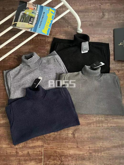 D120428冬季男士B备单品时尚气质通勤羊驼毛高领毛衣 商品图1