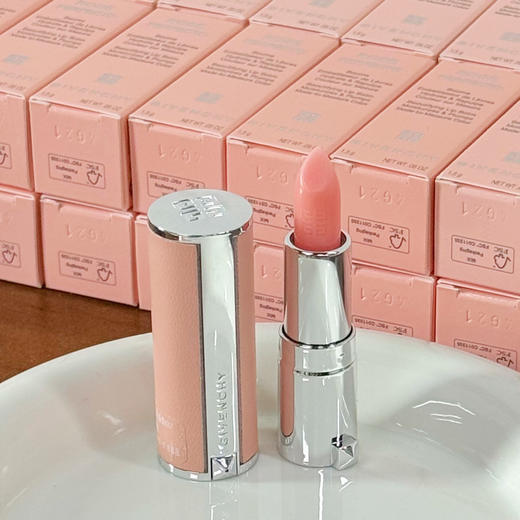 【纪梵希粉羊皮001#奶油玫瑰】温感变色唇膏，堪称'妈生感"唇妆的神!素颜涂它，妈生嫩感!巨巨巨减龄! 商品图0