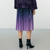 EITIE爱特爱冬季新款时尚通勤气质百搭紫色渐变过膝百褶半身裙8006701 商品缩略图5