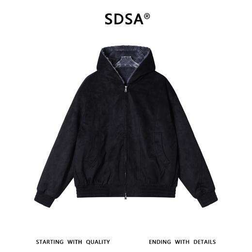 HL-8025SDSA男士秋冬新款痞帅男装美式复古压线连帽夹克外套百搭时尚上衣 商品图0