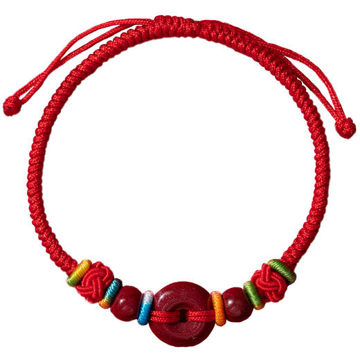 【普陀山】紫金砂平安扣转运珠红绳-普陀山发货 商品图3