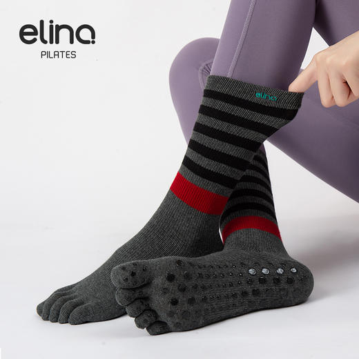 一恋普拉提2026新款条纹压力满趾袜EYG24013 商品图2