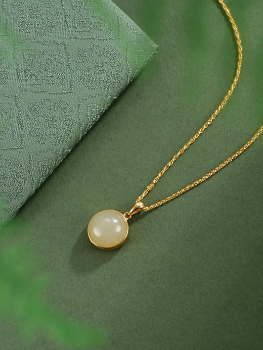 子佩集【江山如画】银S925套链【DZ07160】千里江山镀金晴水玉项链古法银2511 商品图5