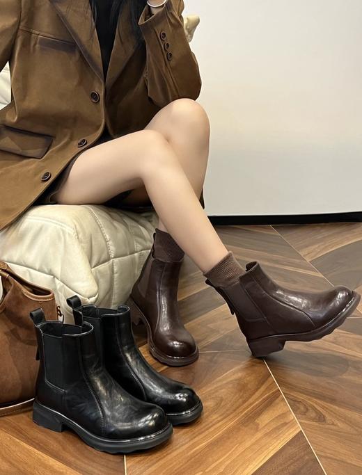 必入款‼️小个子必备✨【JEHURFIE纪华菲复古英伦风切尔西靴】巨软！巨好穿！直接闭眼入AB25566 商品图1