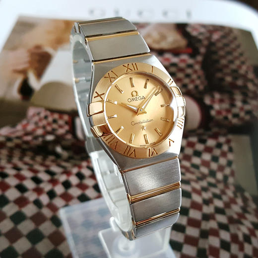 【95新】OMEGA 欧米茄123.20.24.60.08.001石英机芯24MM（女款）星座系列精钢/18K黄金 251125TJ33 商品图2