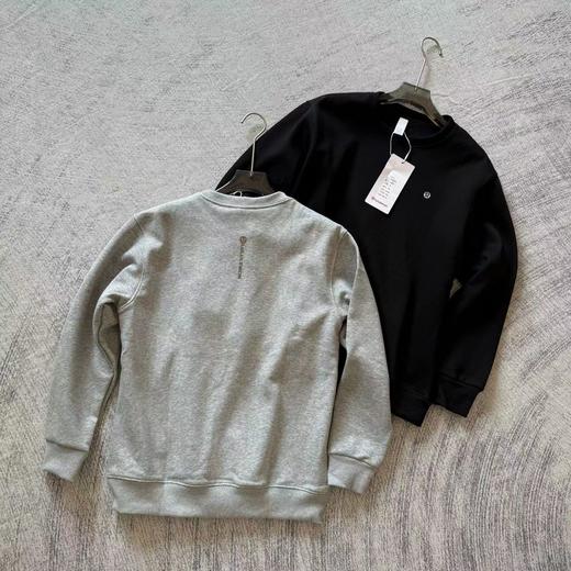 D120407胸前小标运动加绒圆领卫衣冬季打底衫上衣男款 商品图1