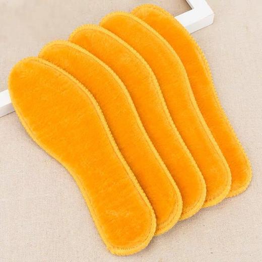 【20双鞋垫】 黄金绒秋冬保暖加厚加绒压花皮毛一体保温吸汗透气鞋垫 商品图5