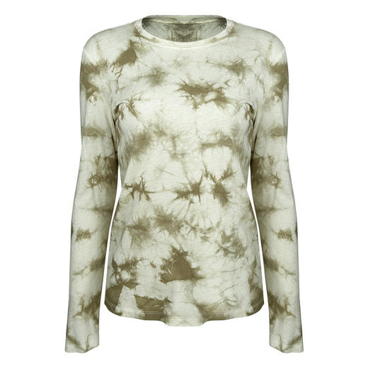 跃牌【周游世界】秋季新款瑜伽服女扎染长袖渐变色T恤运动上衣ins宽松潮酷健身服TP0975 商品图4