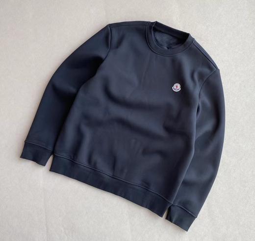 D120425冬季新款简约小标加绒保暖圆领卫衣男款 商品图0