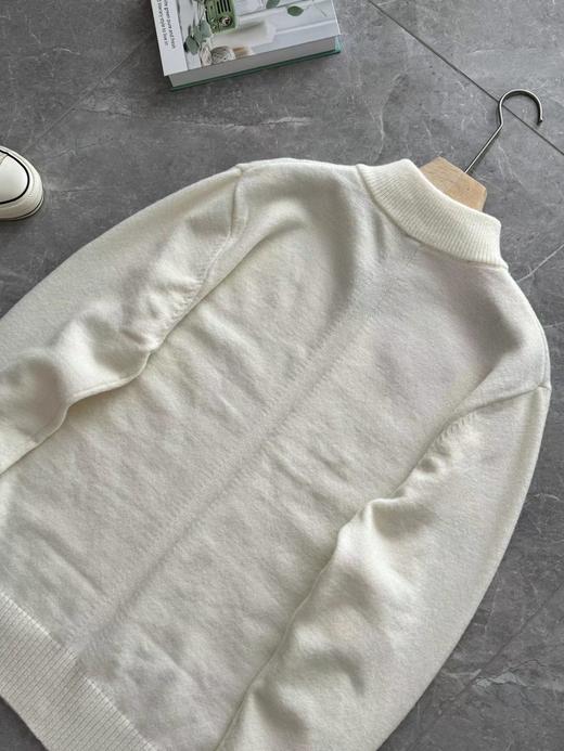 D120436秋冬慵懒松感弛暖糯羊绒质感男士半拉链针织衫 商品图8