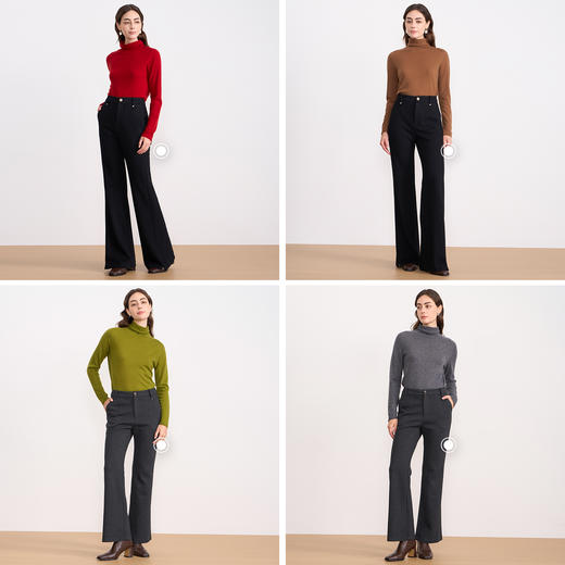 【薄款打底针织衫】EITIE爱特爱舒适羊毛高领保暖内搭2025秋新款针织衫C2501810 商品图1