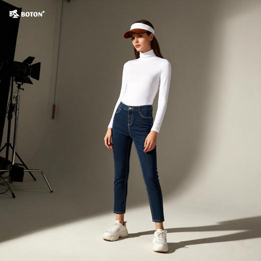 【第2件半价！尾货清仓不退换】波顿女士牛仔紧身长裤LE205119 商品图2