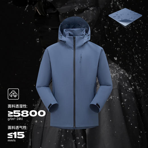 【门店新品&防水】圣得西25年冬季连帽外套男女款户外休闲冲锋衣 商品图3