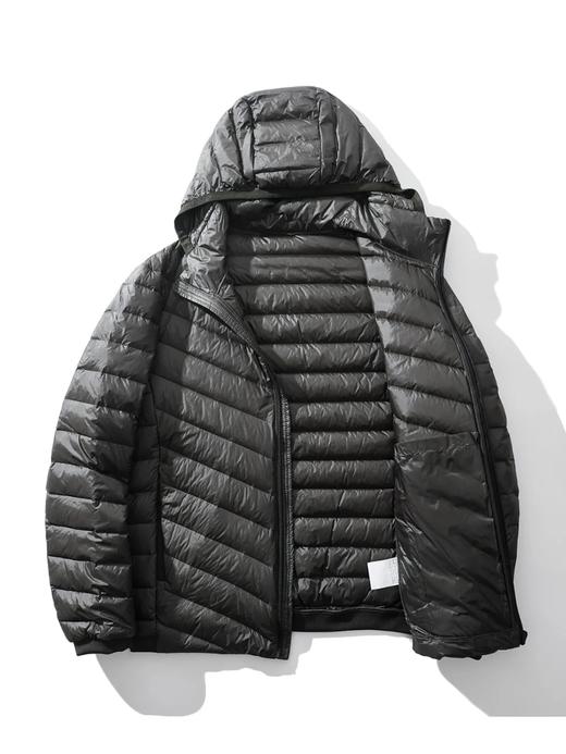 D120401保暖不臃肿！90白鸭绒排骨羽绒服可收纳轻量化户外运动休闲连帽羽绒服！ 商品图9