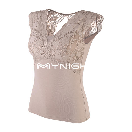 美奈川 蕾丝带杯保暖 美背背心DD5652 商品图1