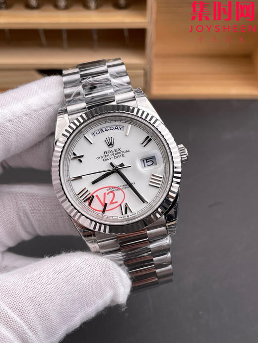 VS配重版 重量180克+ 白罗马DD 劳力士星期日历型系列 V2版 丹东3255机 三珠带 男士腕表 日志40mm 商品图1