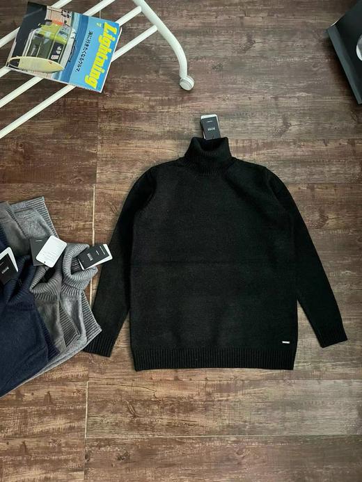 D120428冬季男士B备单品时尚气质通勤羊驼毛高领毛衣 商品图6