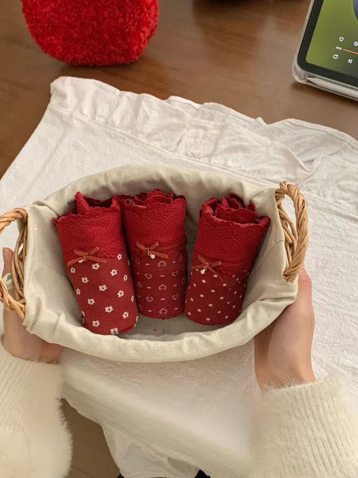 穿红走鸿运～3条装红内裤新年本命年女士三角裤礼盒装 商品图5