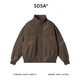 1589SDSA男士秋冬新款痞帅男装设计感工装立领羽绒服纯色百搭时尚外套