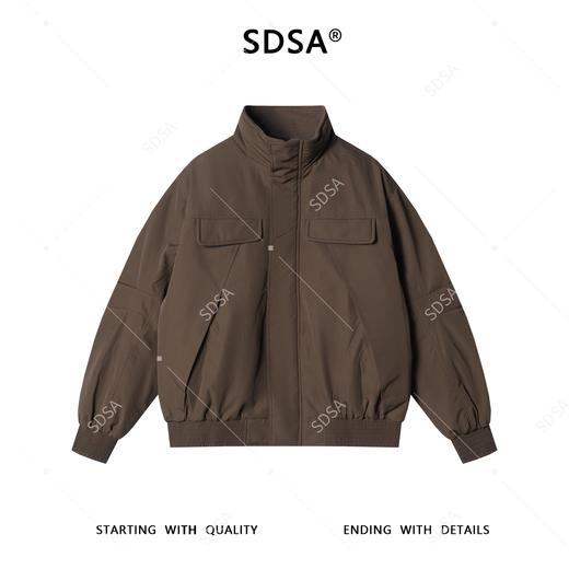 1589SDSA男士秋冬新款痞帅男装设计感工装立领羽绒服纯色百搭时尚外套 商品图0