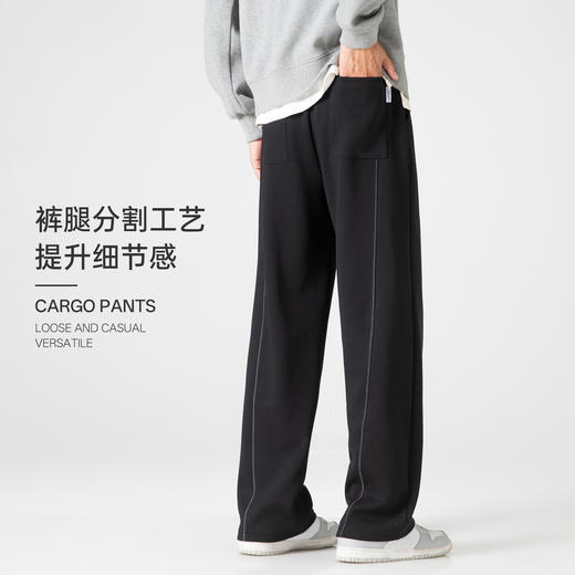 回力2025早秋新款休闲阔腿长裤男款青少年宽松显高运动直筒卫裤男 商品图1