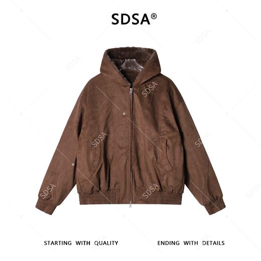 HL-8025SDSA男士秋冬新款痞帅男装美式复古压线连帽夹克外套百搭时尚上衣 商品图1
