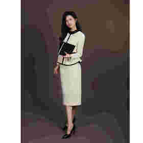 法小曼*子珍专款/白色西装套装气质高级小香风套装C2171