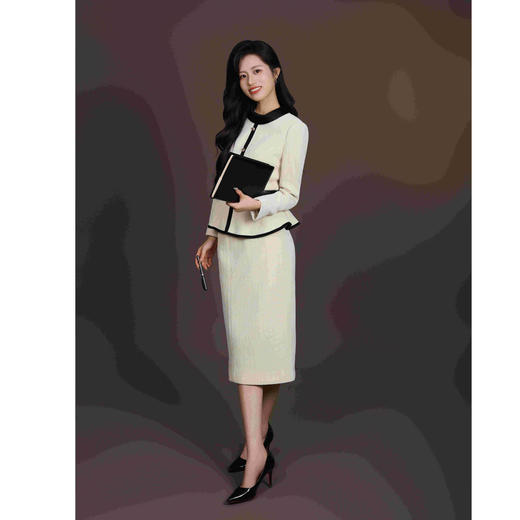 法小曼*子珍专款/白色西装套装气质高级小香风套装C2171 商品图0