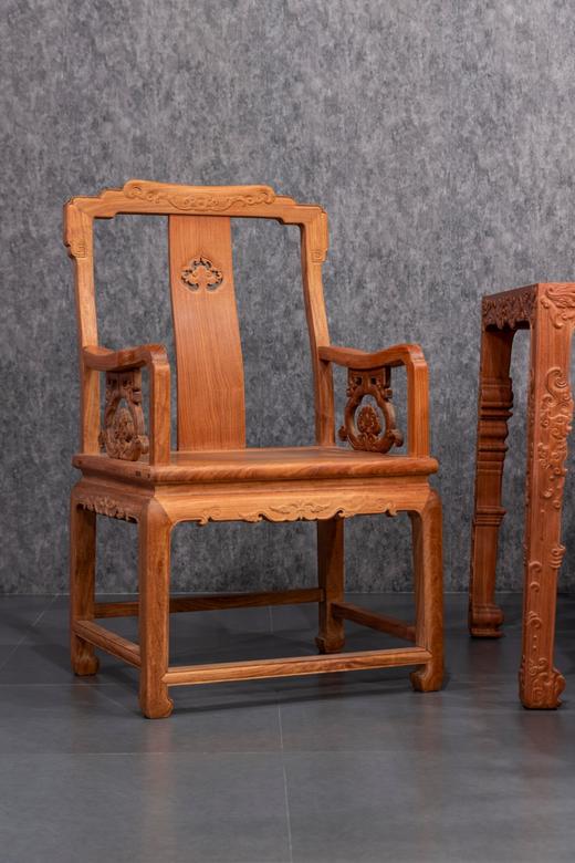 红桥红  家具严选  缅甸花梨(大果紫檀）  【木面 179 螭龙纹四面平 方桌 六件套】 商品图5