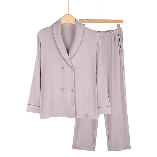 美奈川 极舒暖绒 双排扣 女套装JJ28183 商品图3