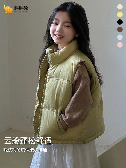 【采用优质白鸭绒❗️柔软蓬松零压力】2025秋冬新款男女儿童小孩中大童坎肩保暖羽绒服马甲内心短款百搭。jb 商品图2
