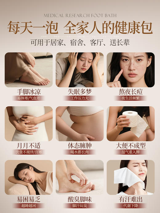 【GZ】无忧购“韩方五谷”泡脚药包助湿排气睡眠去艾草叶花椒生姜祛寒足浴包去男女士排毒排汗（截单后3-5天发货) 商品图1